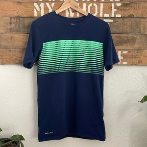 Navy Green Nike Dri-Fit Tee